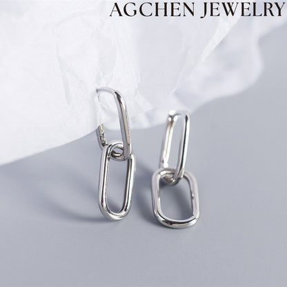 AG Two Rectangular Earrings