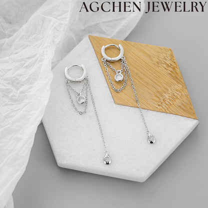 AG Minimalist Chain Earrings