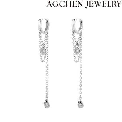 AG Minimalist Chain Earrings