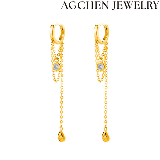 AG Minimalist Chain Earrings