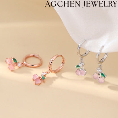 AG Elegant Pink Crystal Earrings