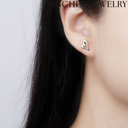 AG Heart-Shaped Unique Earrings