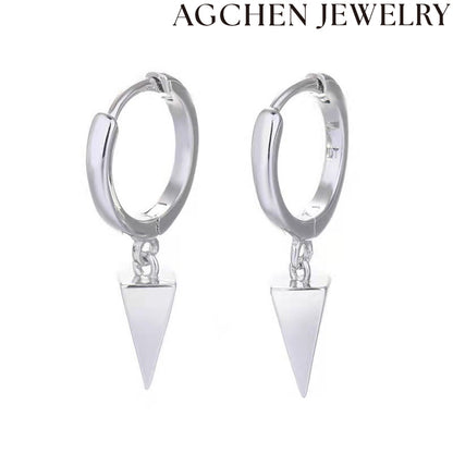 AG Stylish Triangle Zirconia Earrings