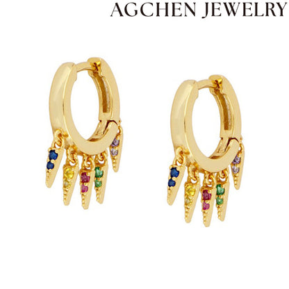 AG  Zirconia Fringe Earrings