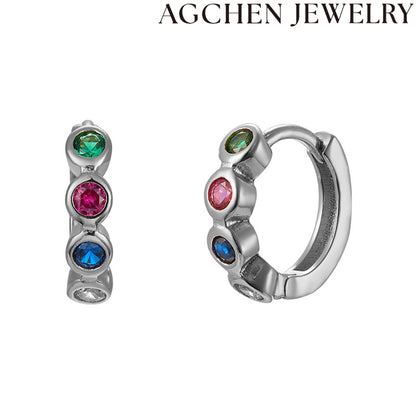 AG Colorful Zirconia Earrings