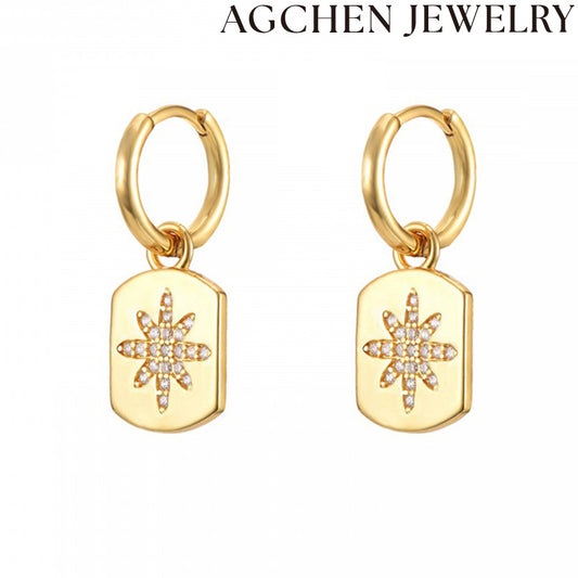 AG Sunflower Zirconia Earrings