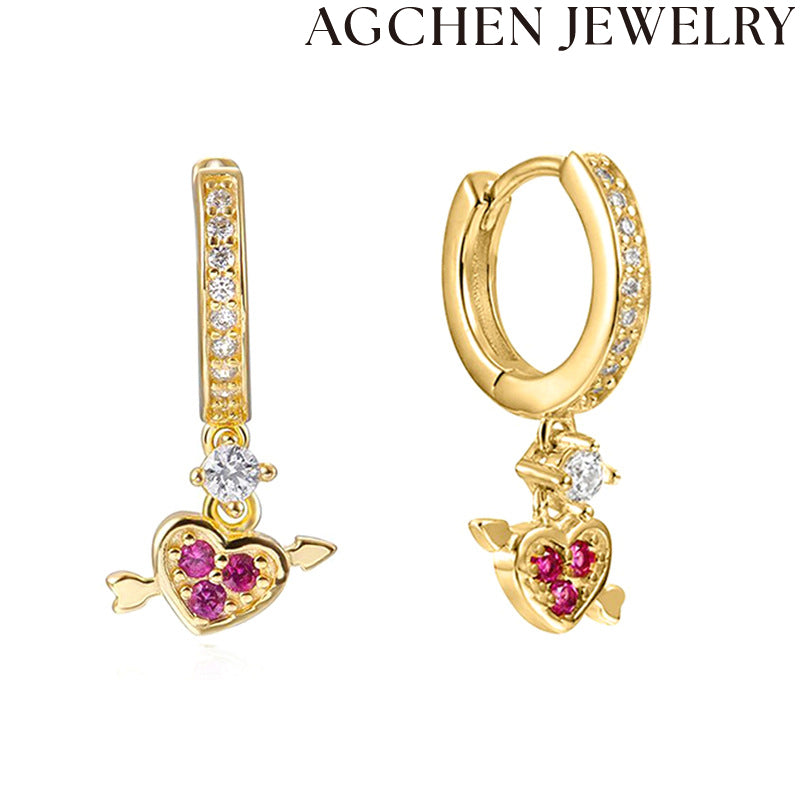 AG  Cupid's Arrow Zirconia Earrings