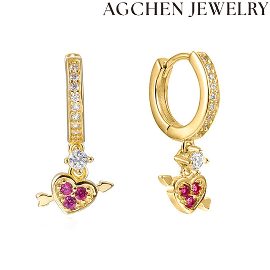 AG  Cupid's Arrow Zirconia Earrings