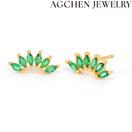 AG Flower Zirconia Earrings