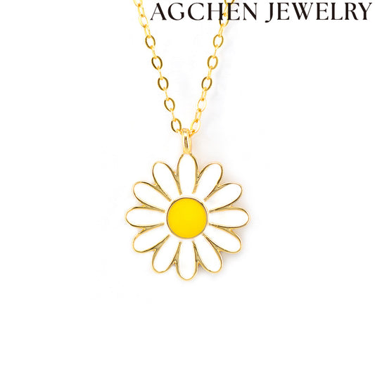 AG Dainty Daisy Resin Necklace