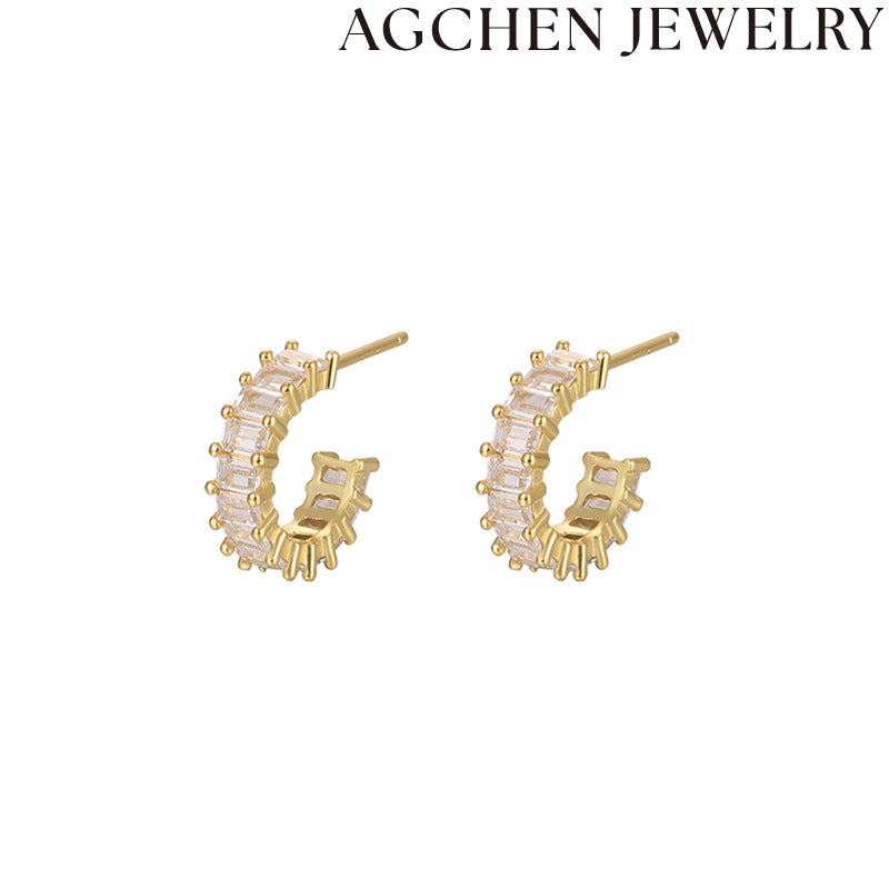 AG Multi-Color Zircon Earrings