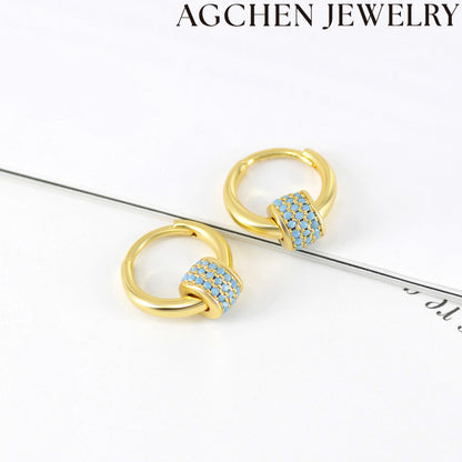 AG Ringed Zirconia Earrings