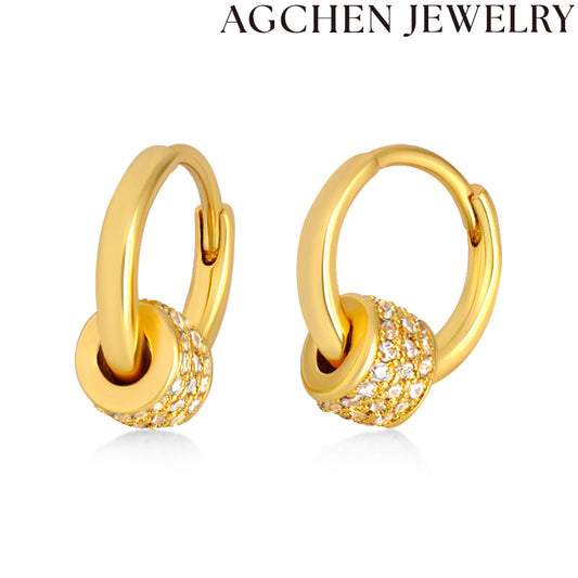 AG Ringed Zirconia Earrings