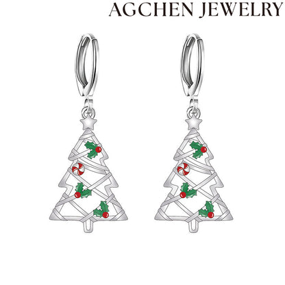 AG Christmas Tree Earrings