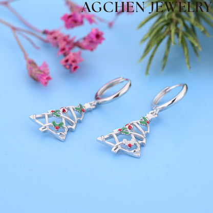 AG Christmas Tree Earrings