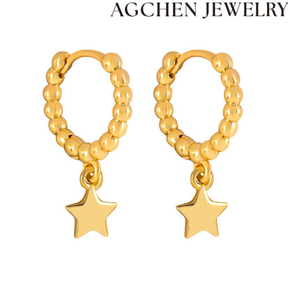 AG Star Hoop Earrings