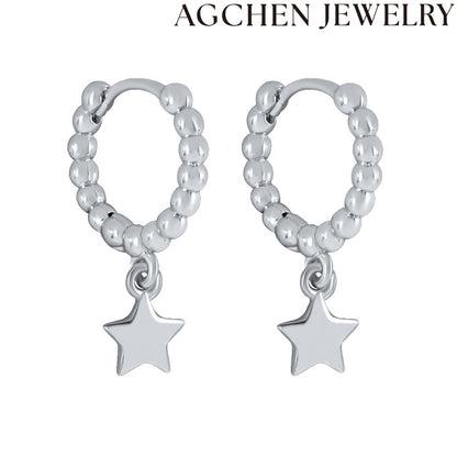 AG Star Hoop Earrings