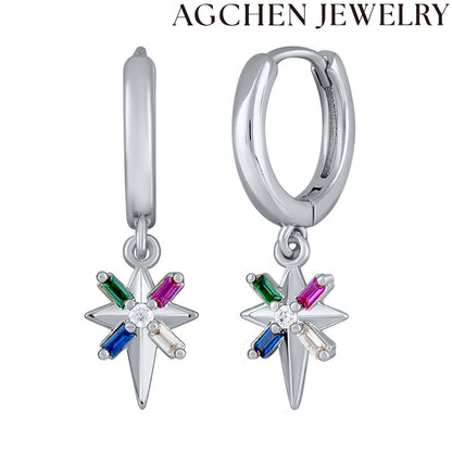 AG Multicolored Zirconia Earrings