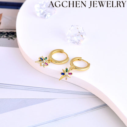 AG Multicolored Zirconia Earrings