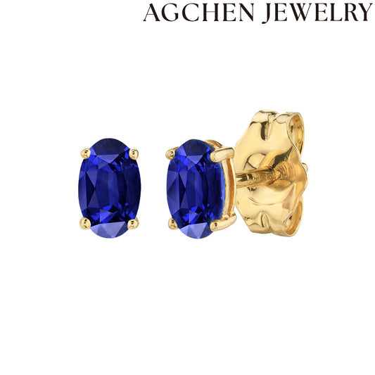 AG Deep Blue Crystal Zirconia Earrings