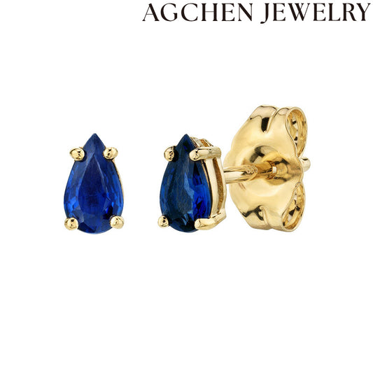 AG Minimalist Indigo Zirconia Huggie Earrings