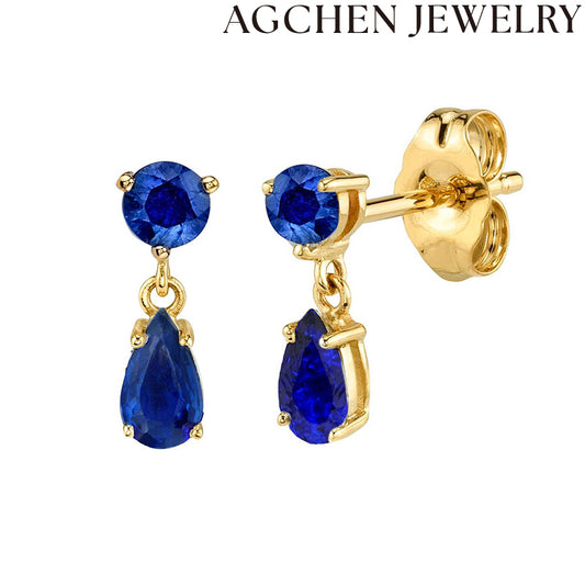 AG Sophisticated Azure Zirconia Cluster Earrings