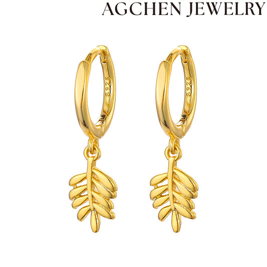 AG Leaf Earrings