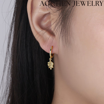 AG Leaf Earrings