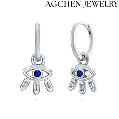 AG Eye-Shaped Zirconia Earrings