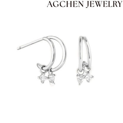 AG Sparkling Zirconia Earrings