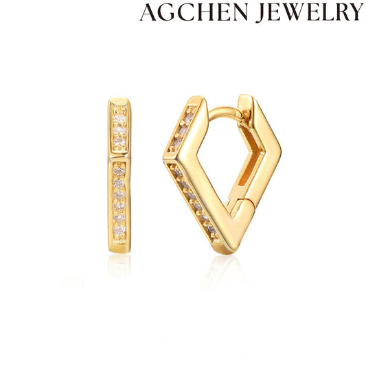 AG Geometric Shape Earrings