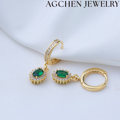 AG  Elegant Multicolored Zirconia Earrings