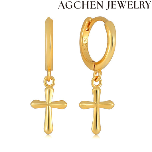 AG Cute Cross Earrings