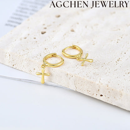 AG Cute Cross Earrings