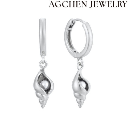 AG Pearl Conch Earrings