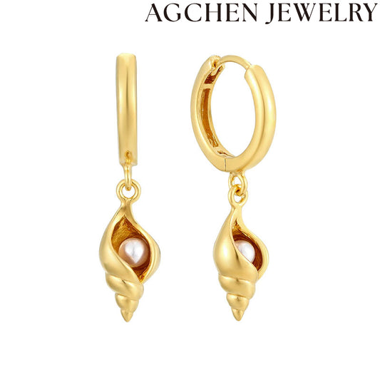 AG Pearl Conch Earrings