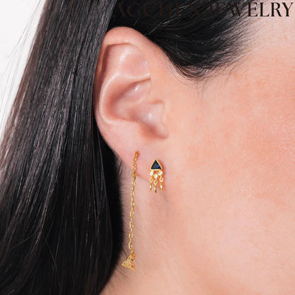 AG Tassel and Zircon Earrings