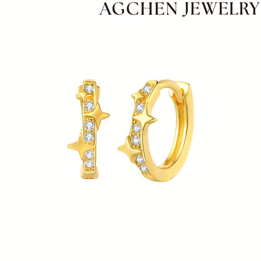 AG Starry Zirconia Earrings