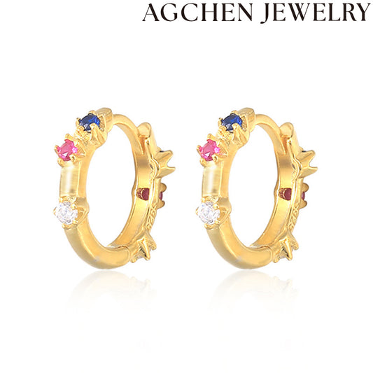 AG Colorful Zirconia Earrings
