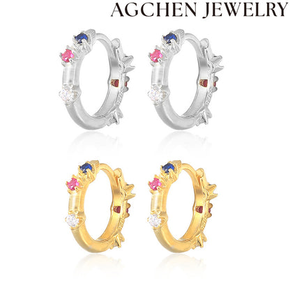 AG Colorful Zirconia Earrings