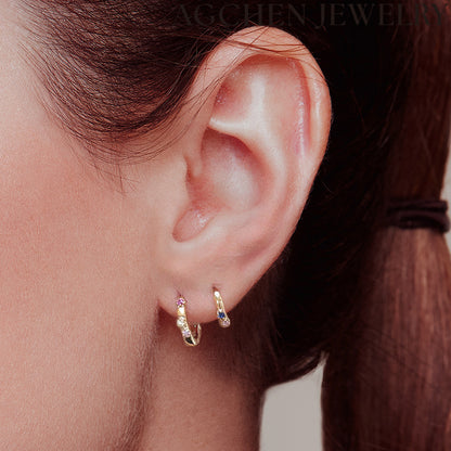 AG Colorful Zirconia Earrings