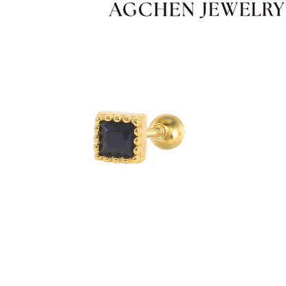 AG Light Square Zircon Earrings