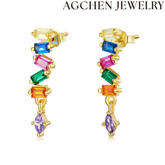 AG Starry Multicolor Zirconia Earrings