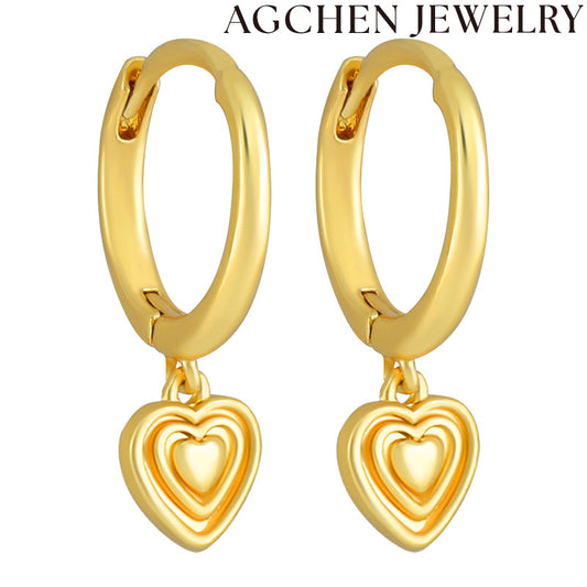 AG Adorable Heart Earrings