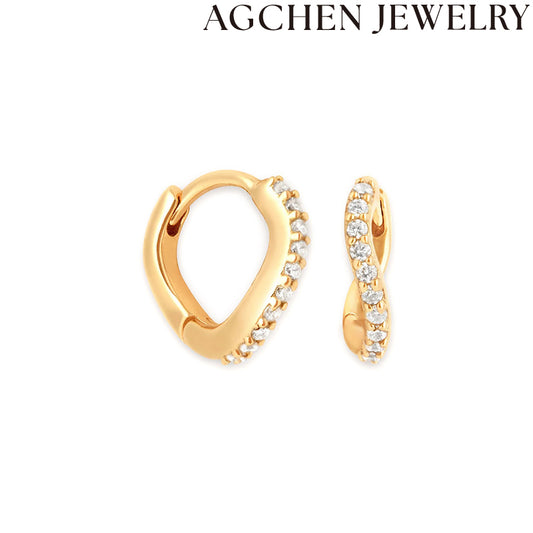 AG Irregular Zirconia Earrings