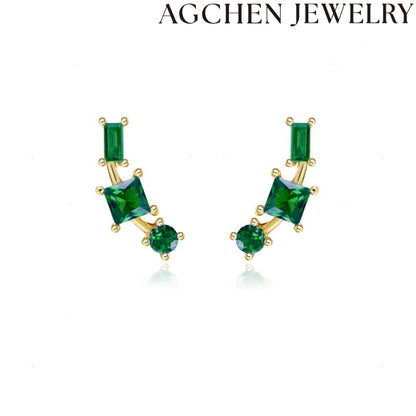 AG Minimalist Zirconia Stud Earrings for Women