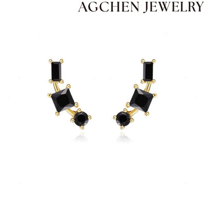 AG Minimalist Zirconia Stud Earrings for Women