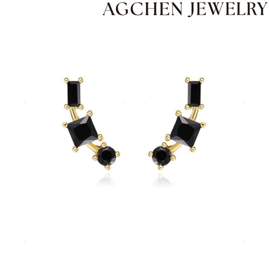 AG Minimalist Zirconia Stud Earrings for Women