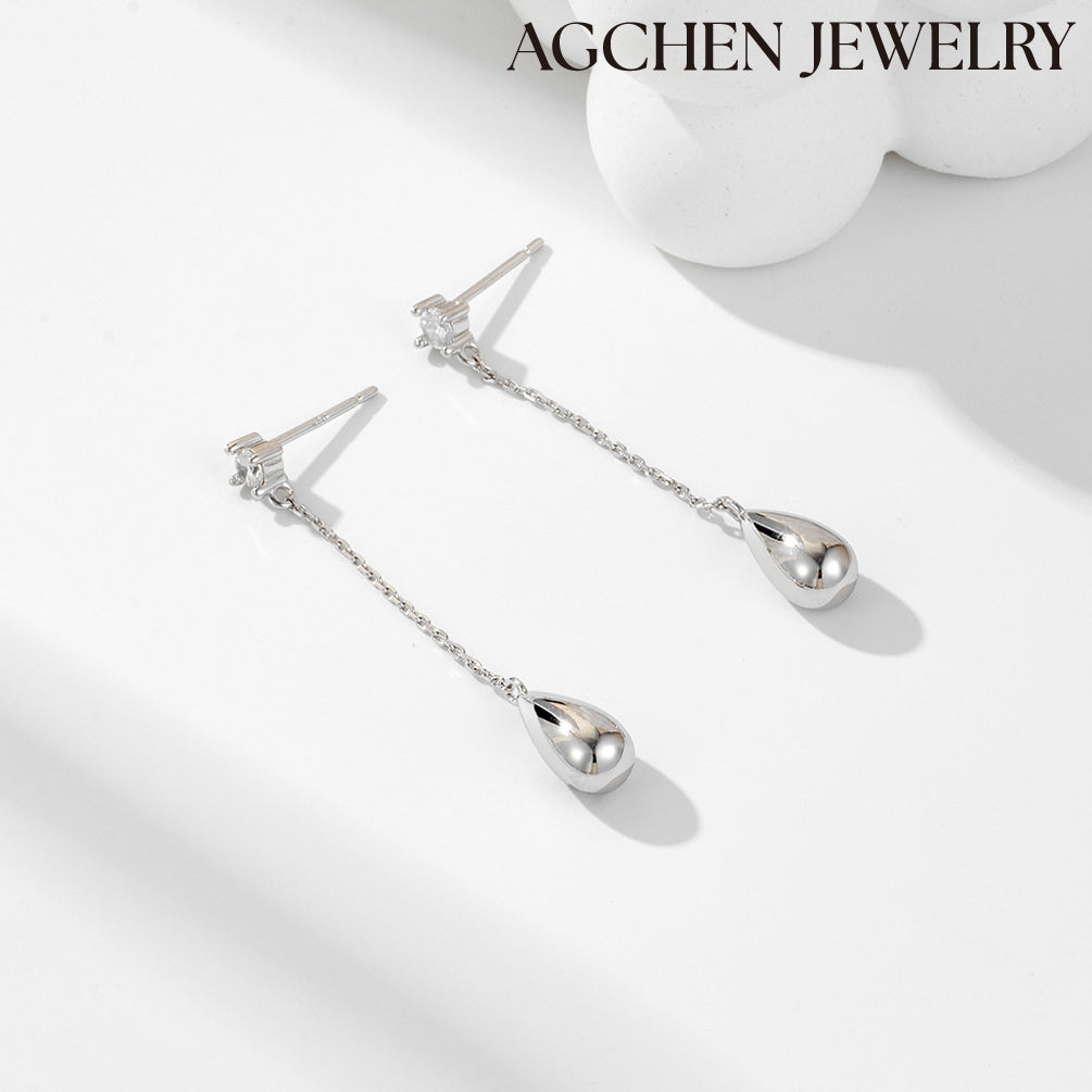 rose gold earring for women  rose gold pendant waterdrop earring 