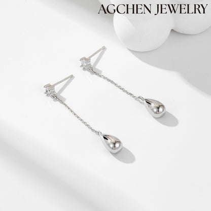 rose gold earring for women  rose gold pendant waterdrop earring 